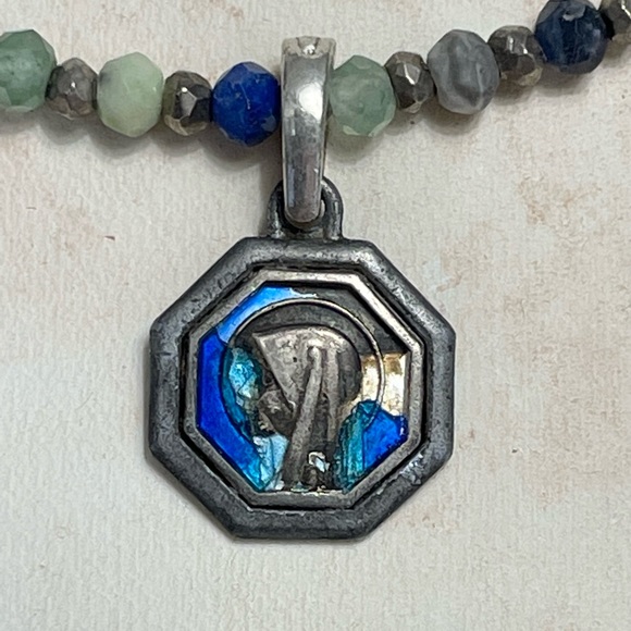 Mixed faceted gemstones with silver nugget necklace - Picture 6 of 8